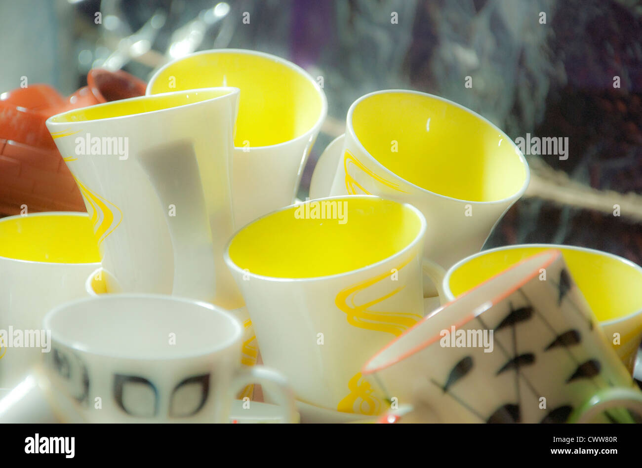 Bella tea cups Foto Stock
