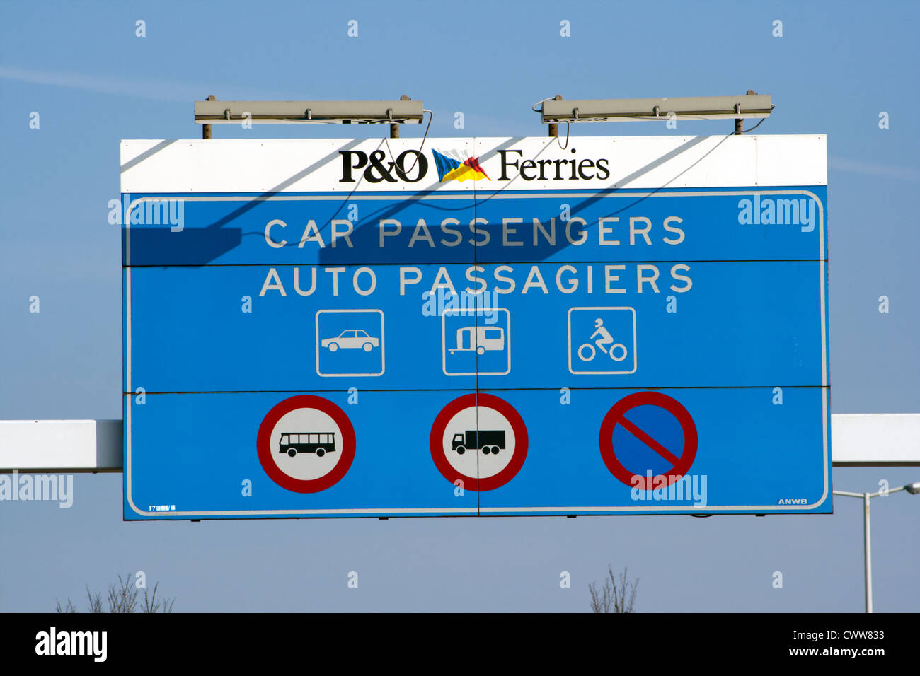 P&O Ferries segno di ingresso Foto Stock