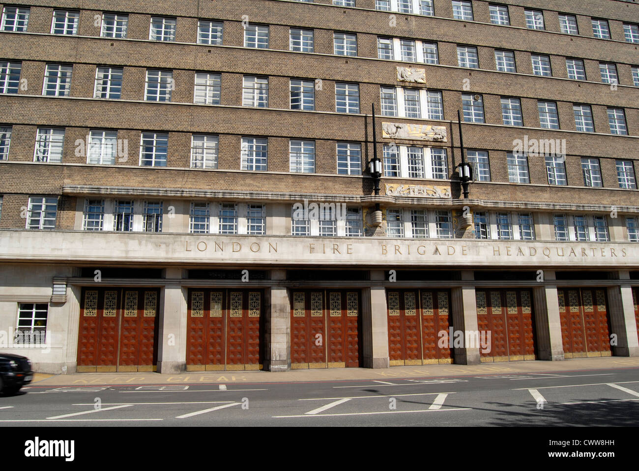 Vigili del Fuoco nella sede centrale di Londra Foto Stock