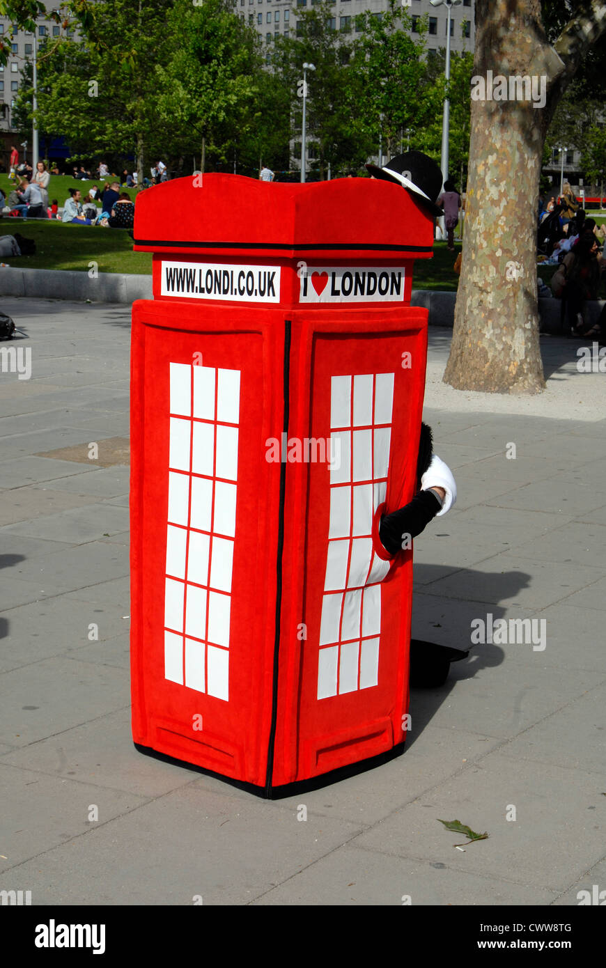 Fake London Red cabina Cabina Foto Stock