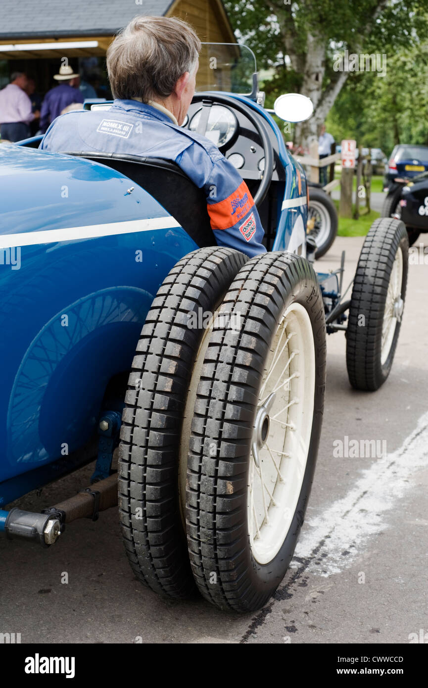 Un hill climb specialista di auto d'epoca in corrispondenza di un evento vscc a prescott, England, Regno Unito Foto Stock