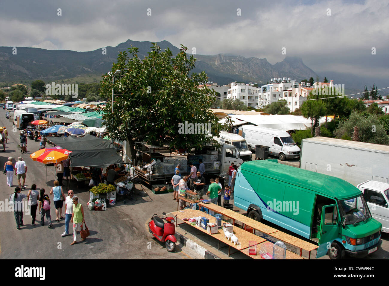 Kyrenia del mercato della città di Cipro del Nord Foto Stock