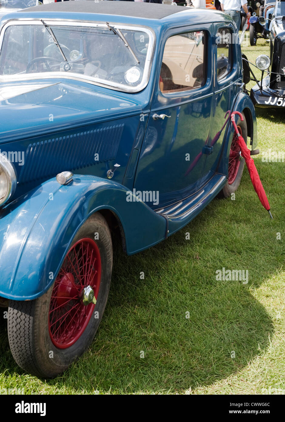 Classic Riley auto presso un evento VSCC a Prescott, Gloucestershire, Regno Unito Foto Stock