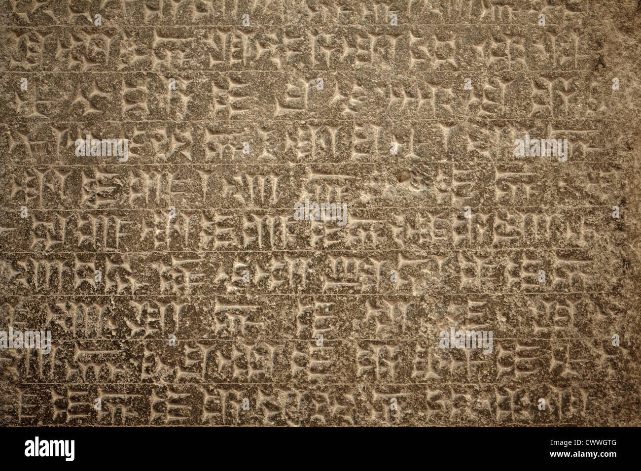 Il cuneiforme scrittura antica sullo sfondo Foto Stock