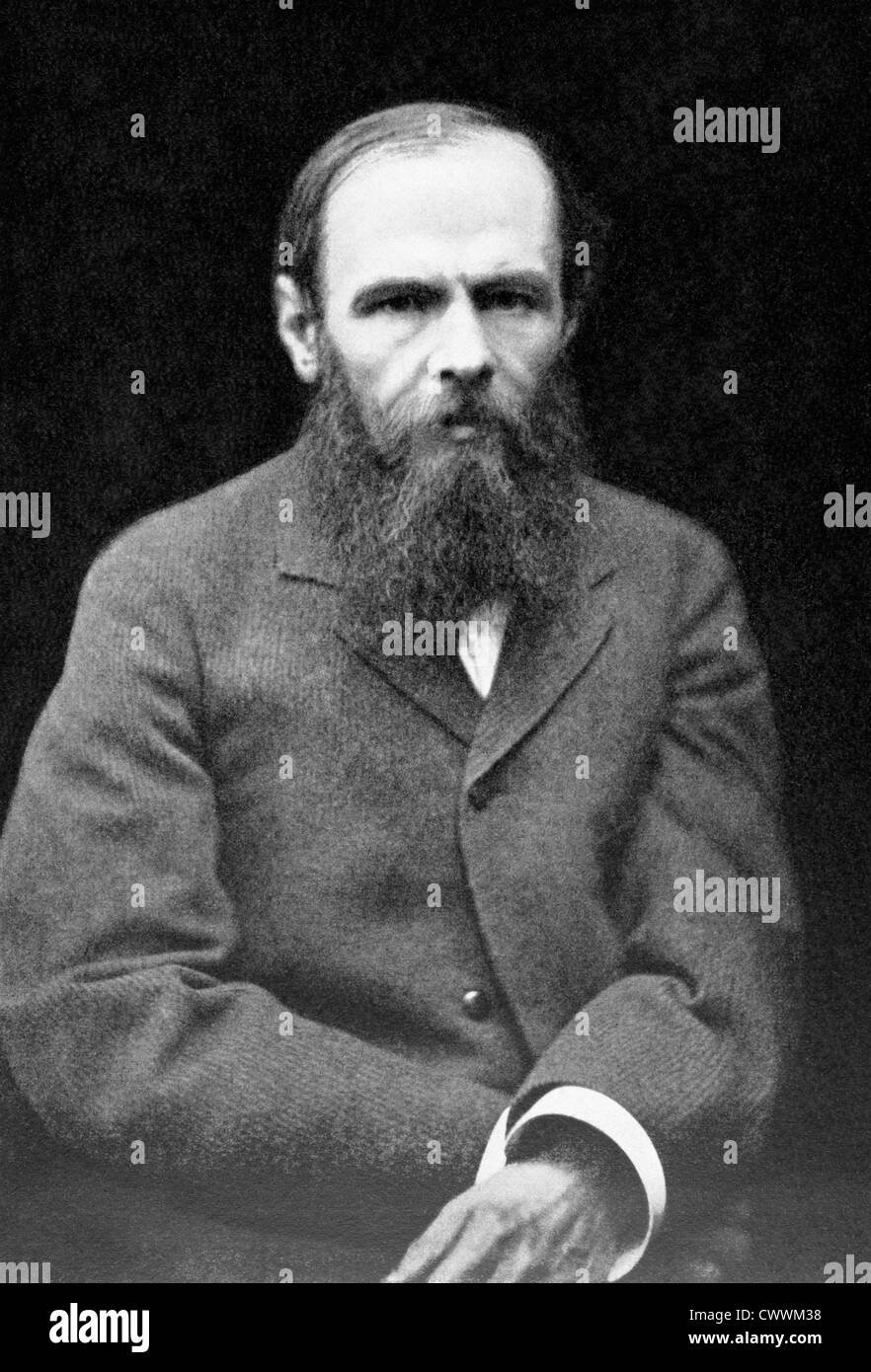 Fëdor Dostoevskij (1821-1881) sulla antica stampa dal 1899. Scrittore russo di romanzi e racconti brevi e saggi. Foto Stock