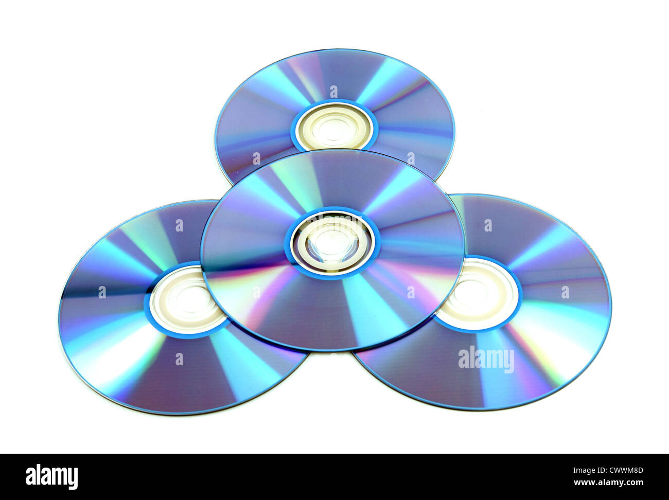 CD & DVD disco su sfondo bianco Foto Stock