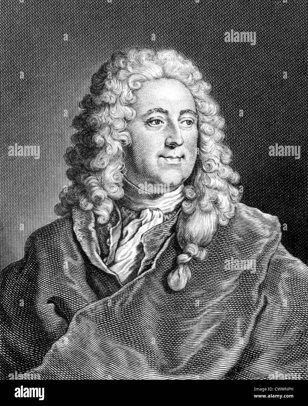 John Law (1671-1729) su incisione dal 1859. Economista scozzese. Foto Stock