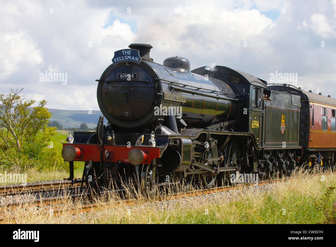 LNER Classe K4 2-6-0 "Il grande Marchese " Treno a vapore vicino Duncowfold, Cumwhinton, accontentarsi di linea di Carlisle, Eden Valley, Cumbria Foto Stock