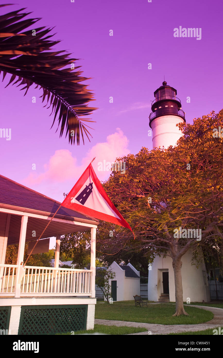 KEEPERS quarti e faro di Key West Old Town Historic District Florida USA Foto Stock