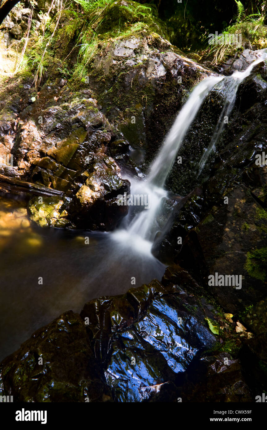 Cascata a Walla roccioso, Lake District Foto Stock