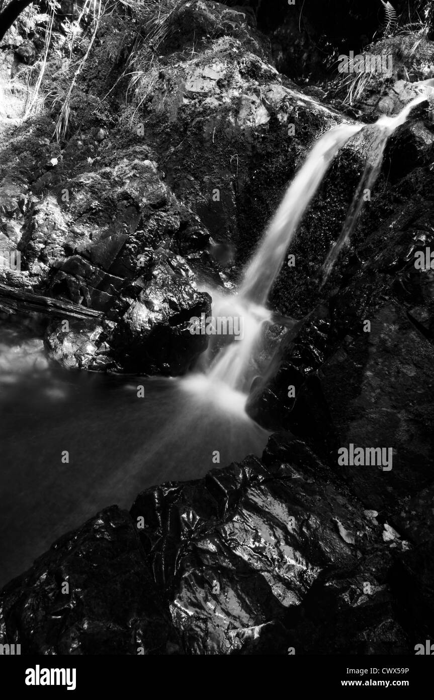 Cascata a Walla roccioso, Lake District Foto Stock