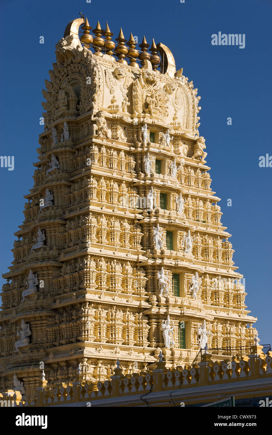 Elk201-2178v India, Karnataka, Mysore, Chamundi Hill, Sri Chamundeswari tempio Foto Stock