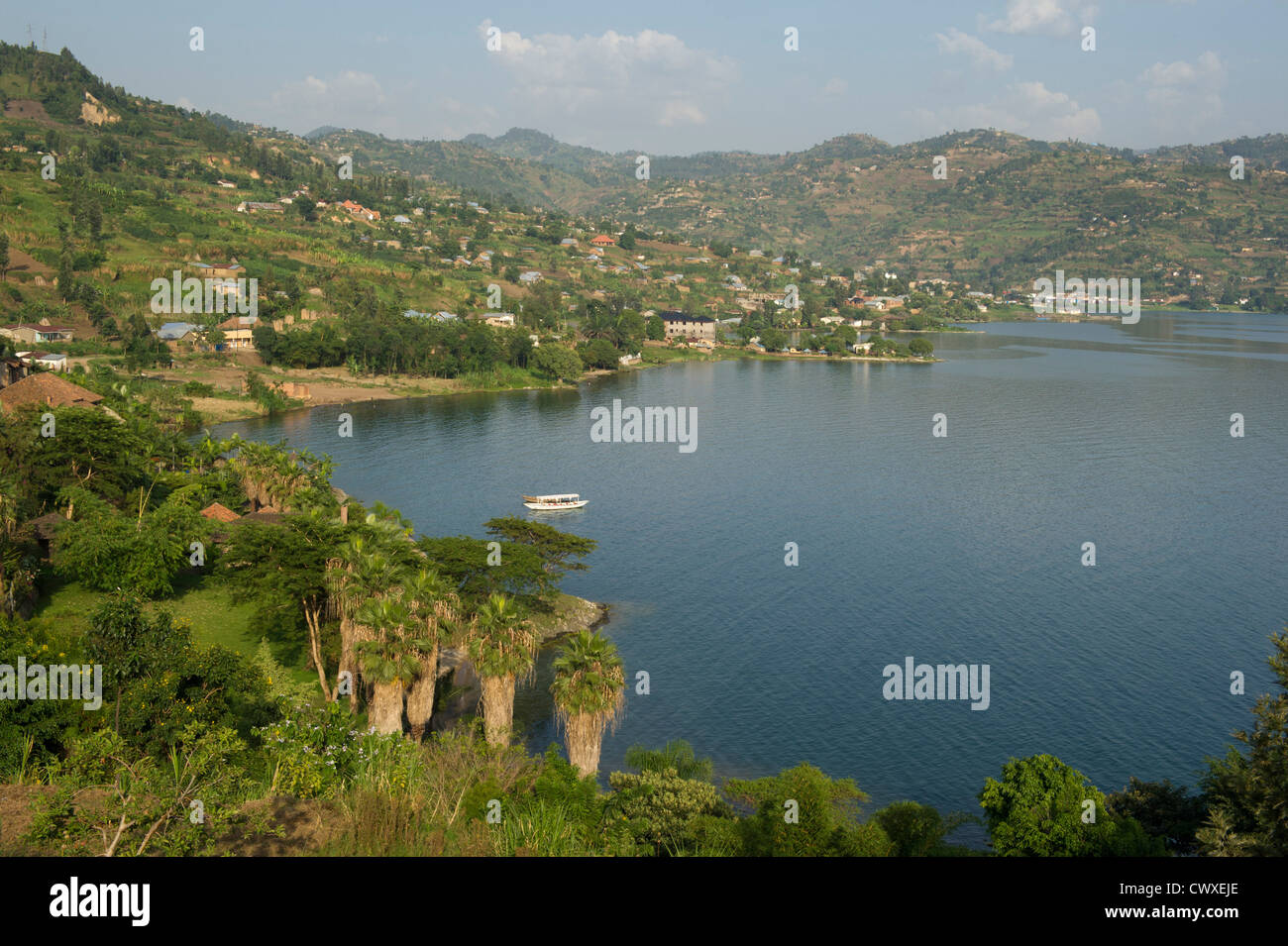 Il lago Kivu, Rubavu, Ruanda Foto Stock