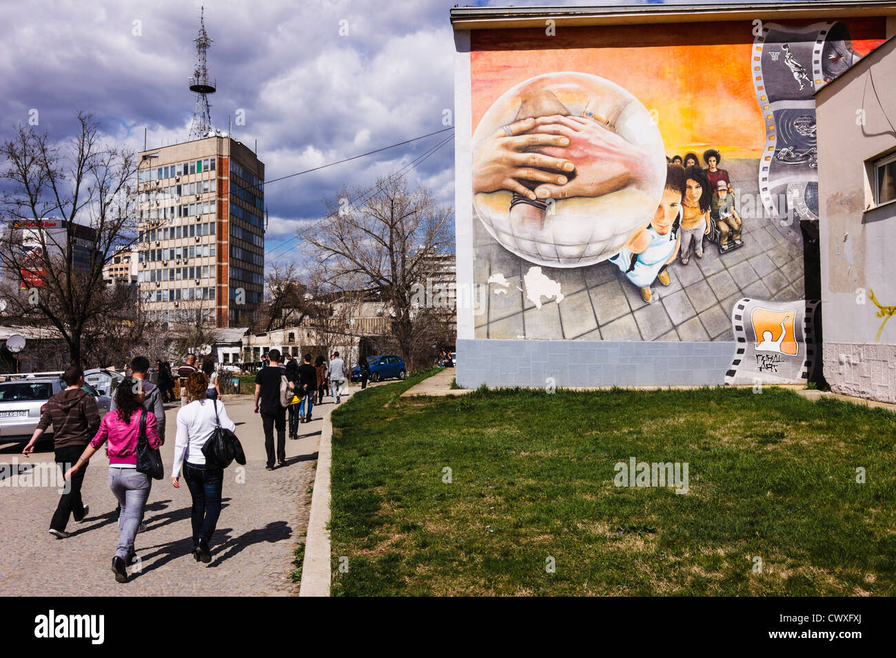 Università di Pristina, facoltà di filosofia. Questa lingua albanese istituzione, sono emersi dopo la guerra del Kosovo Foto Stock