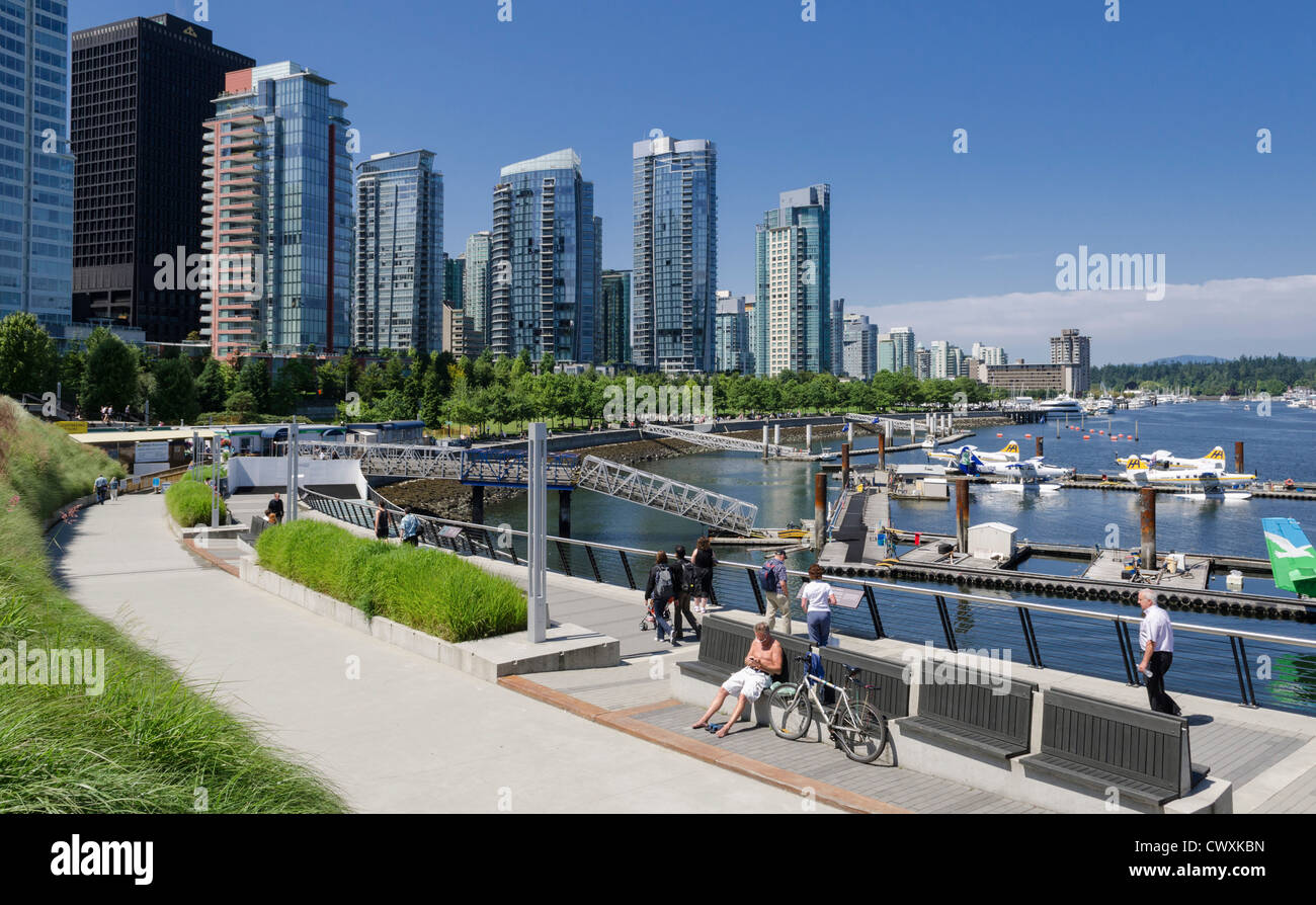 Vancouver, Canada - lungomare della città Foto Stock