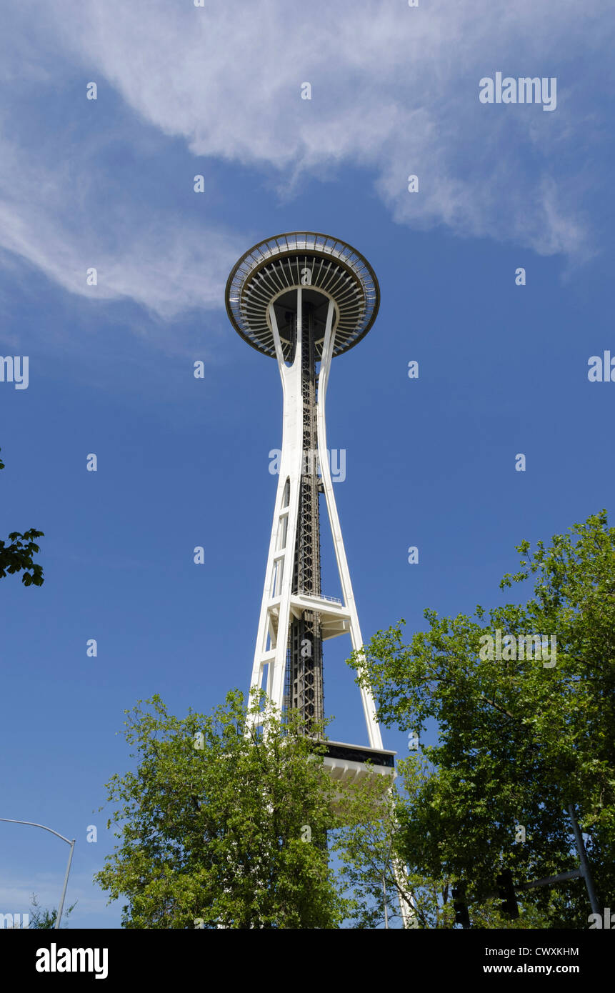 Lo Space Needle e il Seattle, Stati Uniti d'America Foto Stock