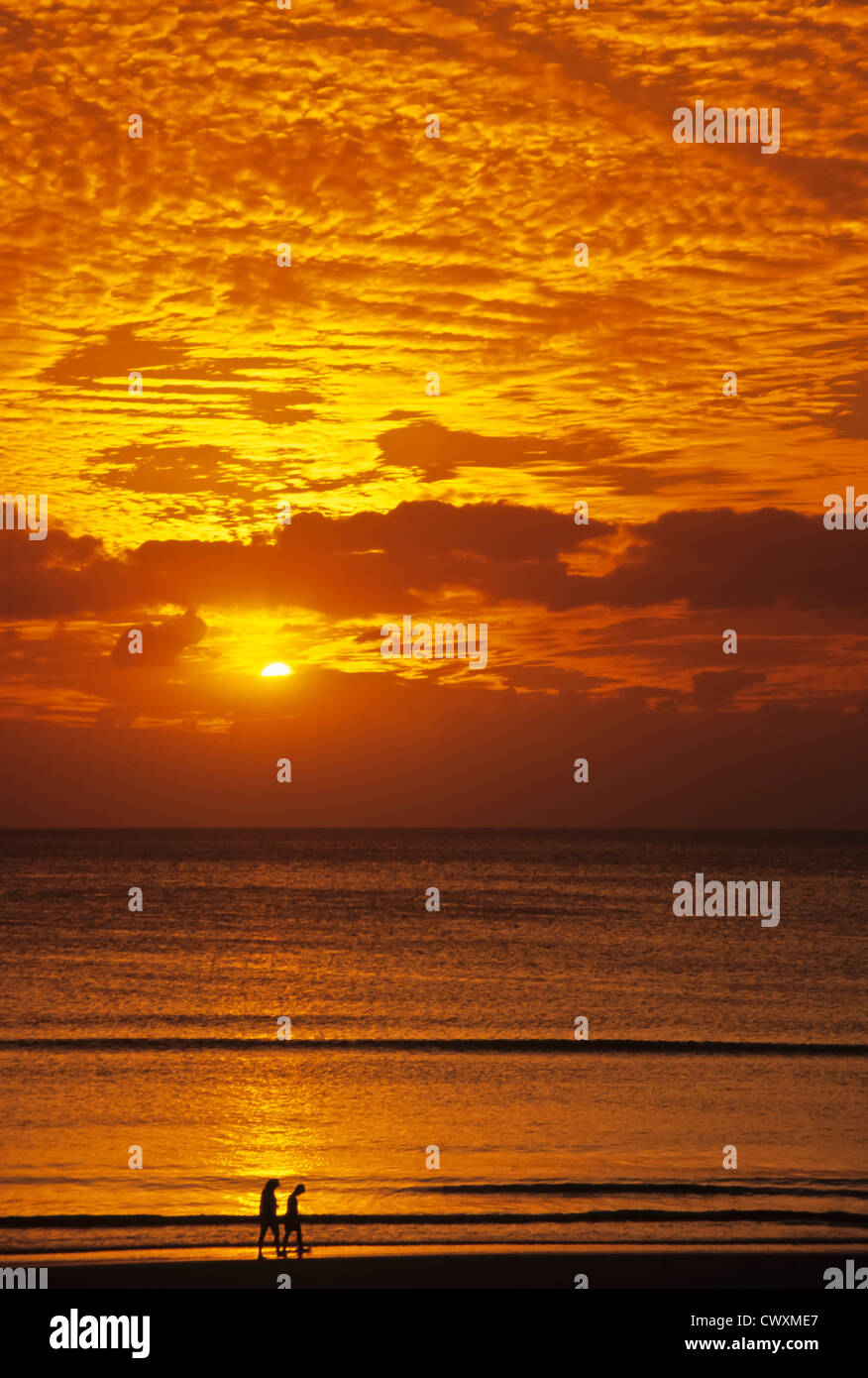 8098. Tramonto sul mare Foto Stock