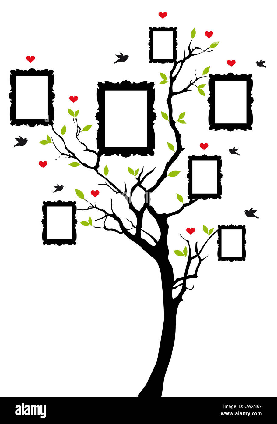Stileitaliano Quadro Personalizzato idea regalo Festa della Mamma Albero della Vita in Legno con nomi familiari incisi, Bianco
