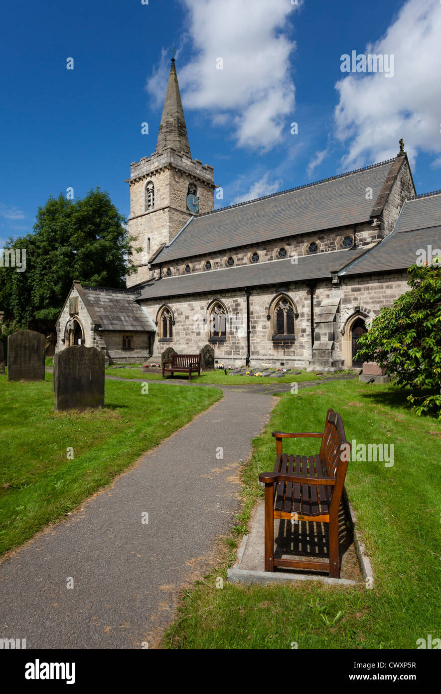 La Chiesa Parrocchiale di San Ricarius in Aberford. Foto Stock