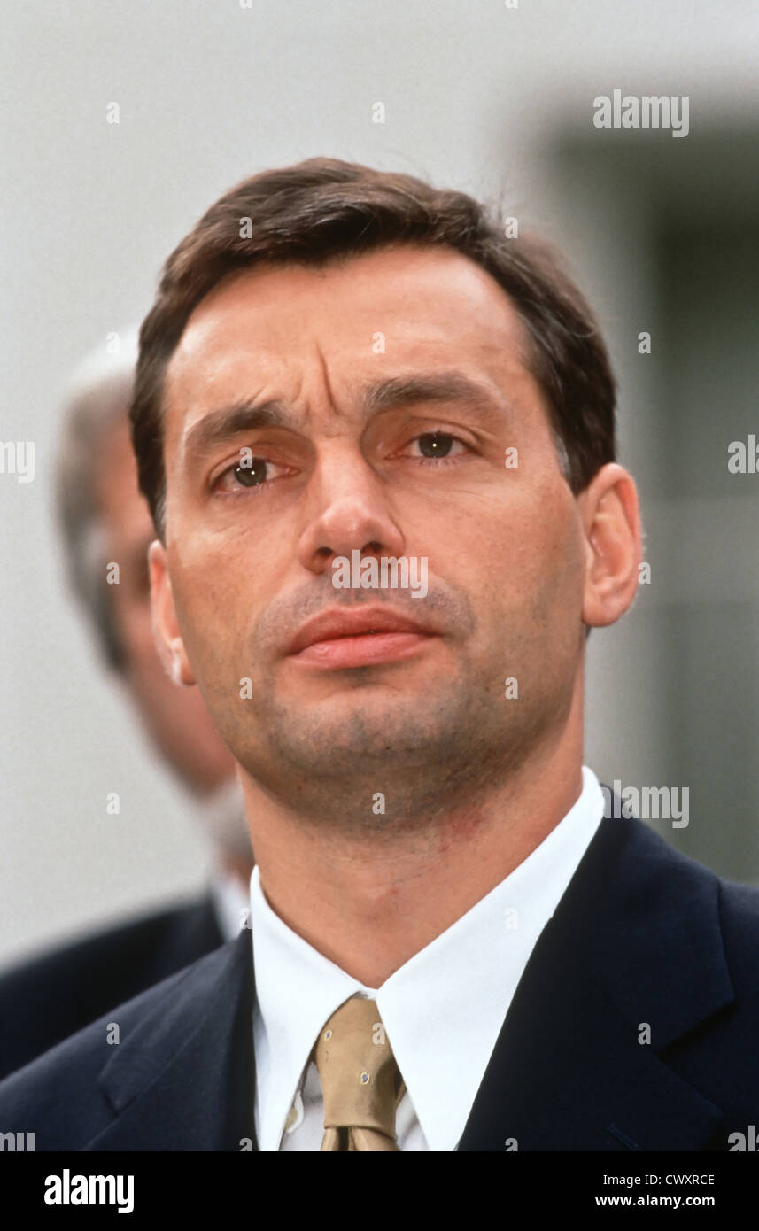 Primo Ministro ungherese Viktor Orban alla Casa Bianca Luglio 10, 1998 a Washington, DC. Foto Stock