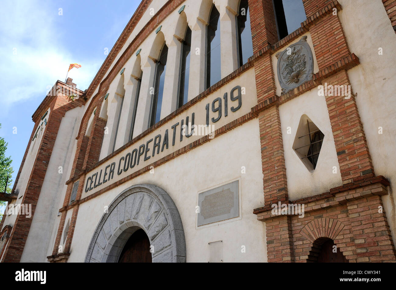 Cantine Cooperative Falset - Marça marchio . Edificio in stile Liberty del 1919. Priorat Tarragona Catalogna Spagna Foto Stock