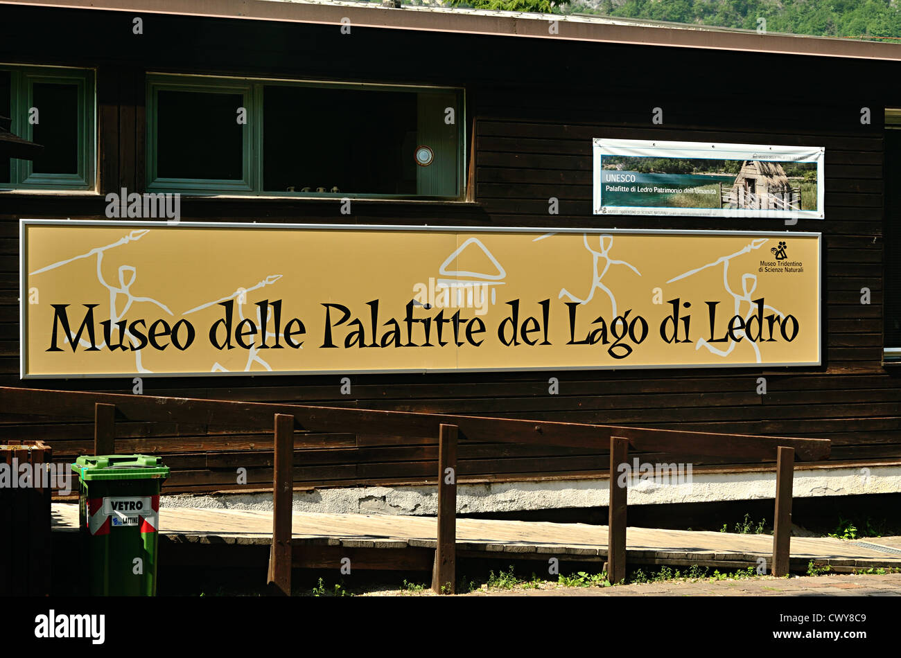 'Museo delle palafitte del lago di Ledro' Foto Stock