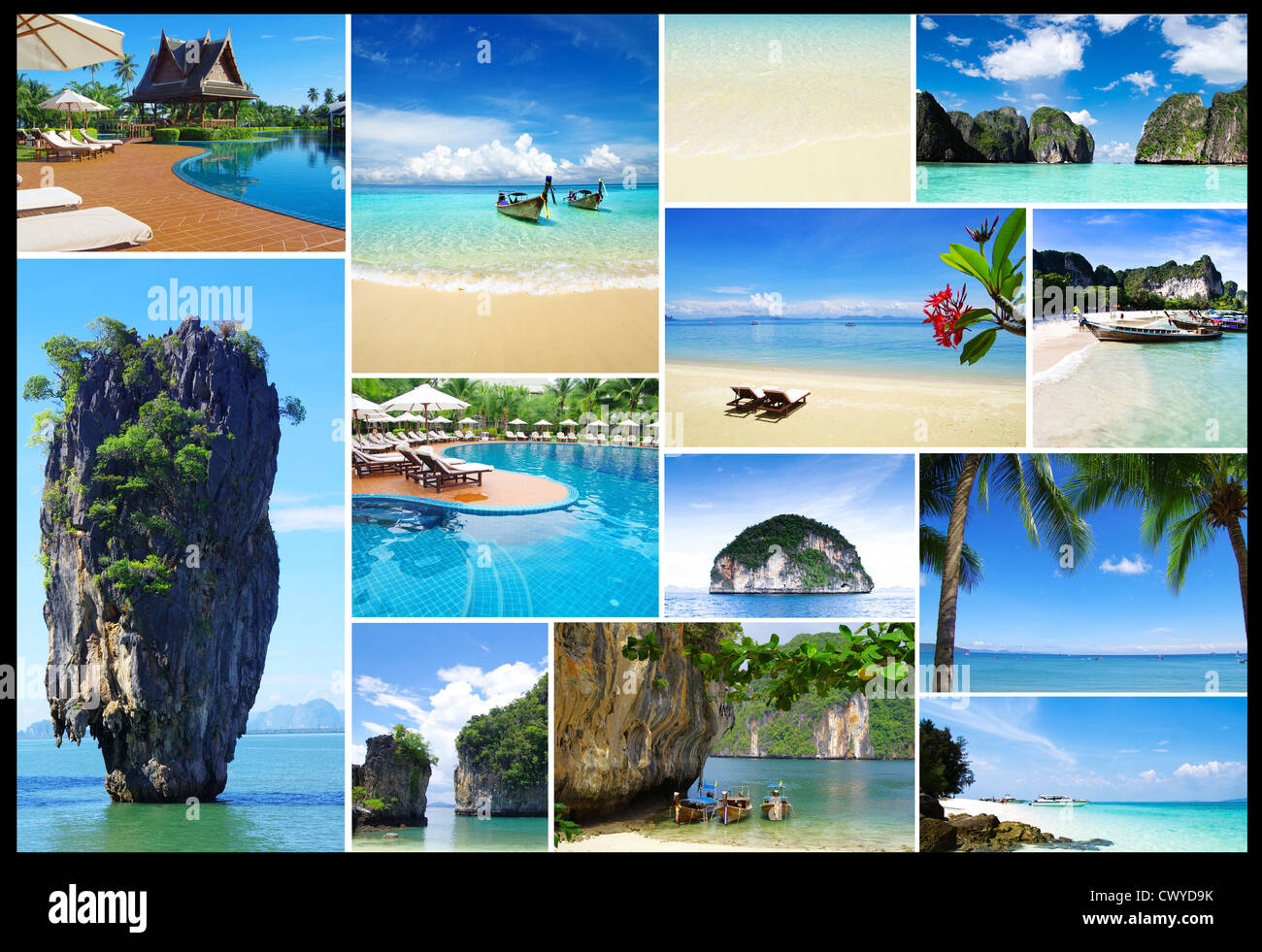 Collage Di Estate Immagini Spiaggia Spiaggia E Mare