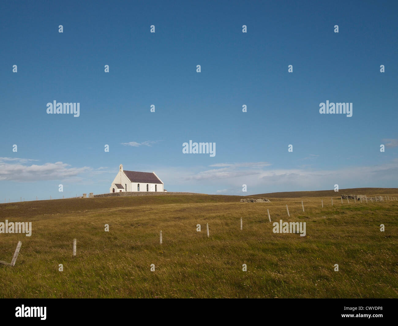 La chiesa, Fair Isle, Scozia Foto Stock