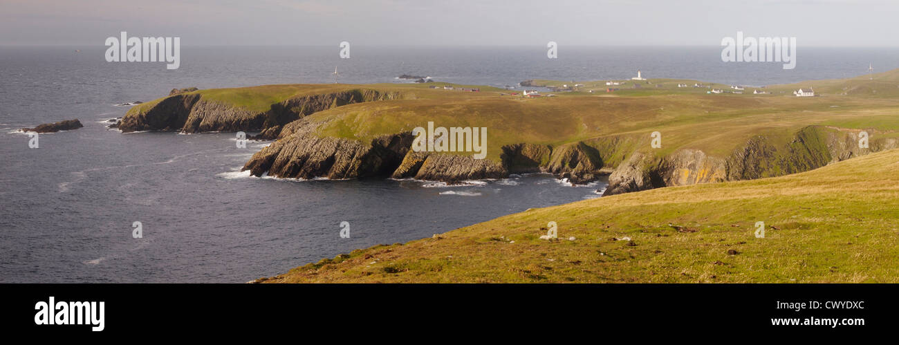 Fair Isle panorama, Shetland Scozia Scotland Foto Stock
