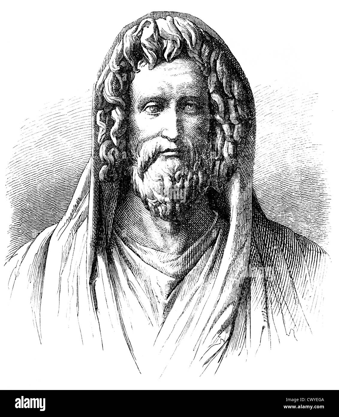 A Numa Pompilio, 750-672 A.C. il leggendario secondo re di Roma, Foto Stock