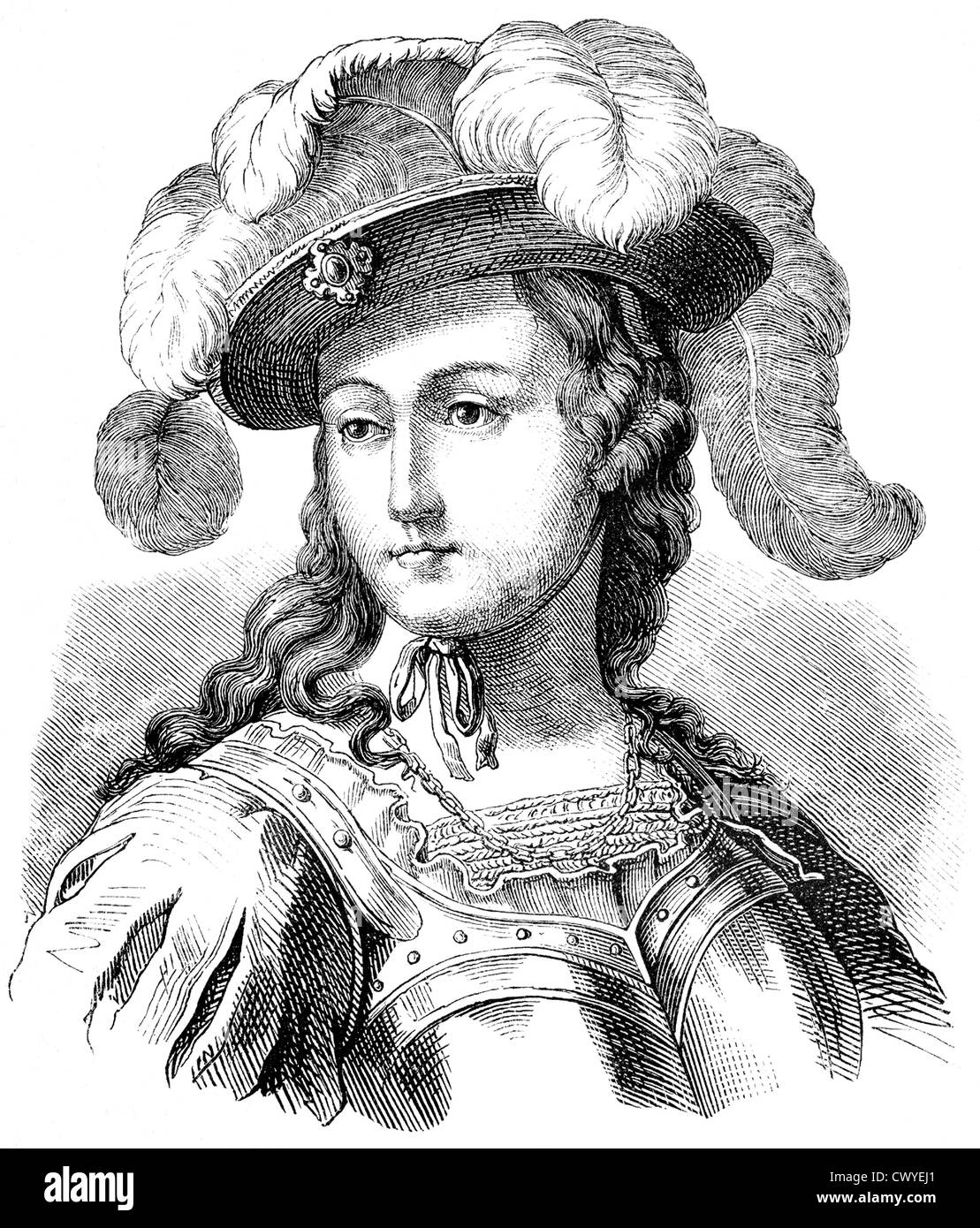 Jeanne d'Arc, la cameriera di Orleans o Giovanna d Arco, 1412-1431, nazionale francese di eroina, santo della Chiesa cattolica e della Chiesa Anglicana Foto Stock