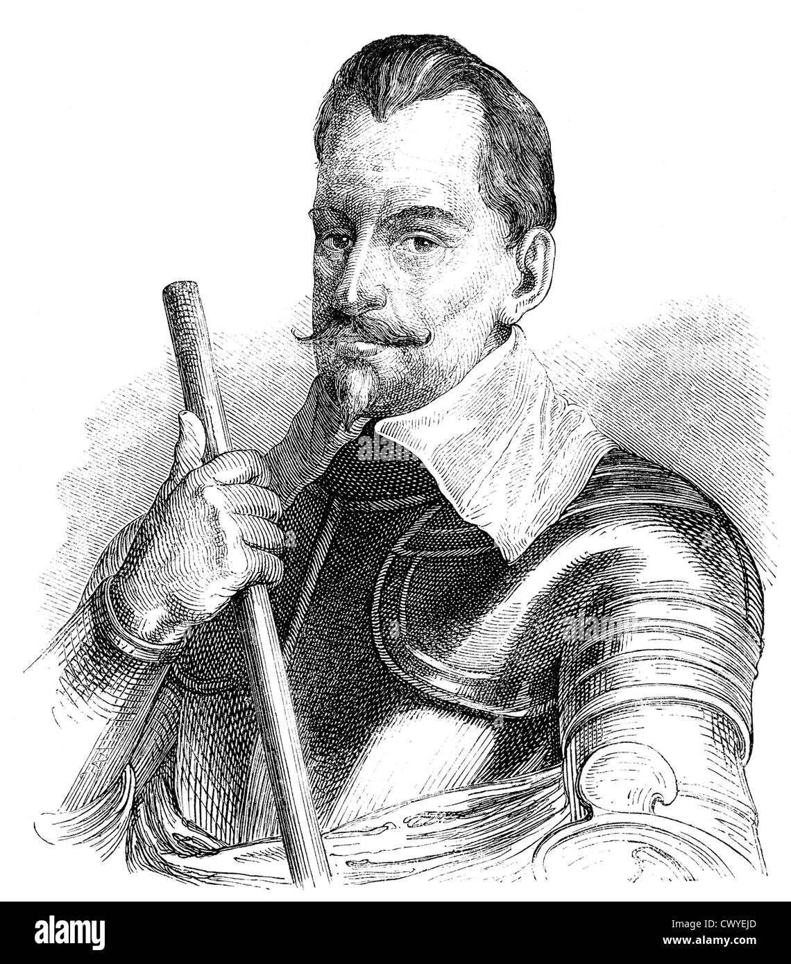 Wallenstein o Albrecht Wenzel Eusebius von Waldstein, 1583 - 1634, duca di Friedland e Sagan, comandante della forza imperiale Foto Stock