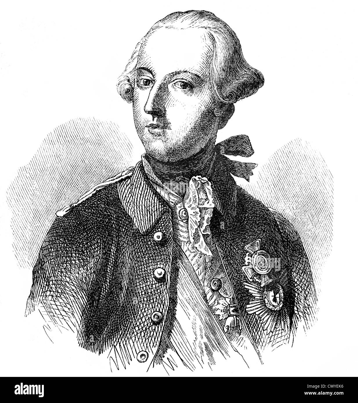 Giuseppe II, József, Josip, Benedikt Agosto Johann Anton Michael Adam, 1741 1790, l'imperatore del Sacro Romano Impero romano-germanico, Re Foto Stock