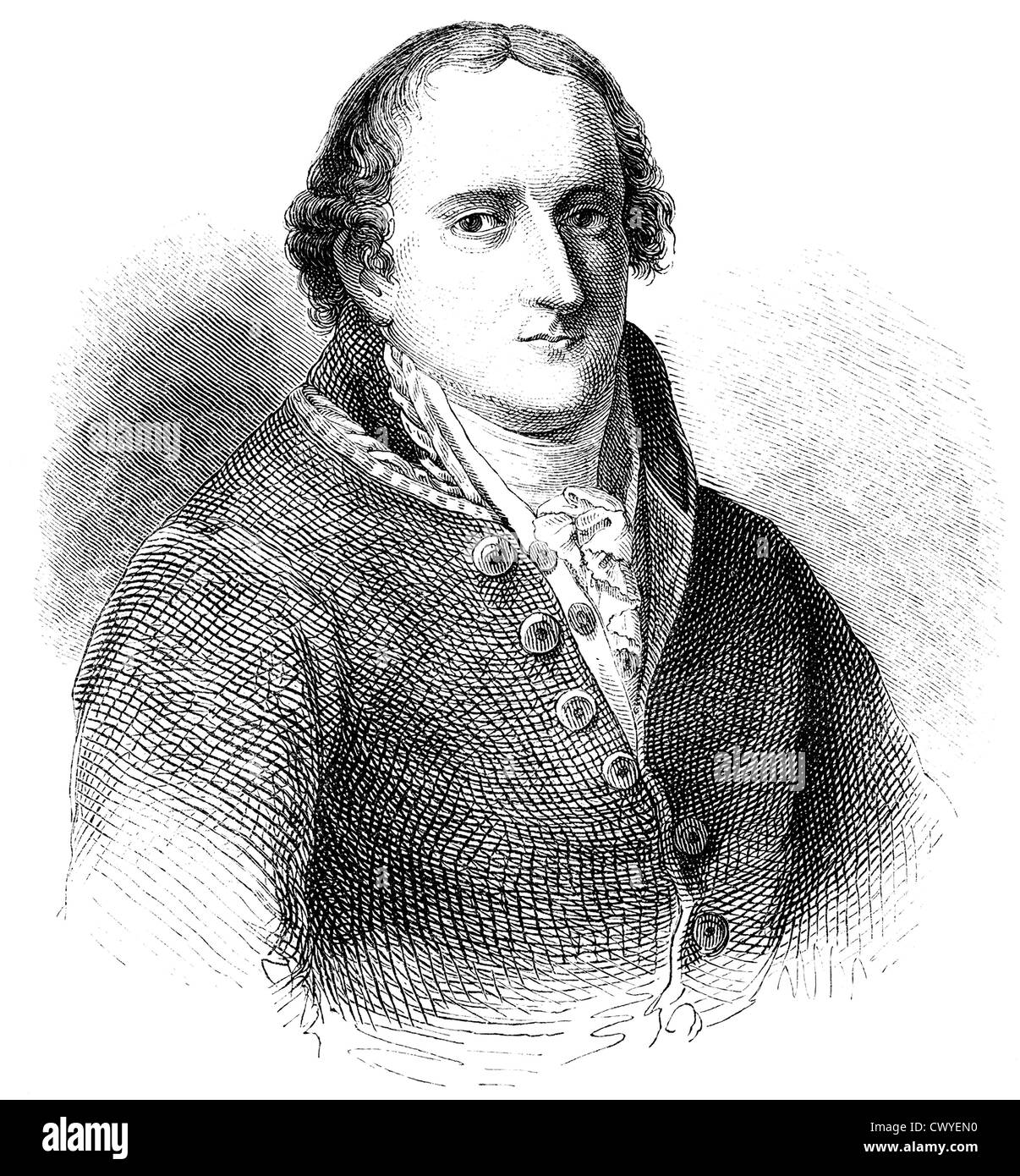 Heinrich Friedrich Karl vom und zum Stein, 1757 - 1831, prussiano pubblico ufficiale, statista e riformatore, Foto Stock