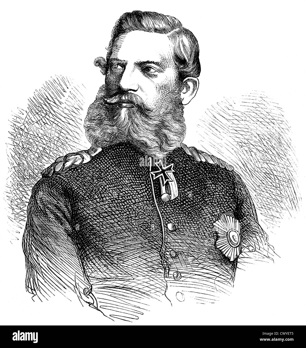 Friedrich III e Friedrich Wilhelm Nikolaus Karl di Prussia, 1831 - 1888, dal nobile casa di Hohenzollern, Imperatore Tedesco Foto Stock