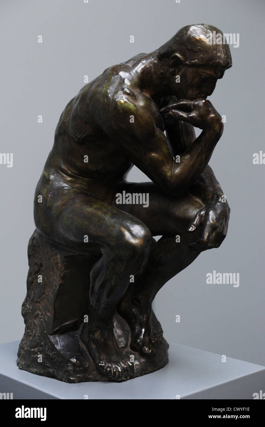 Auguste Rodin (1840-1917). Scultore Francese. Il Pensatore. Bronzo. 1900-01 (1880). Ny Carlsberg Glyptotek. Copenhagen. La Danimarca. Foto Stock