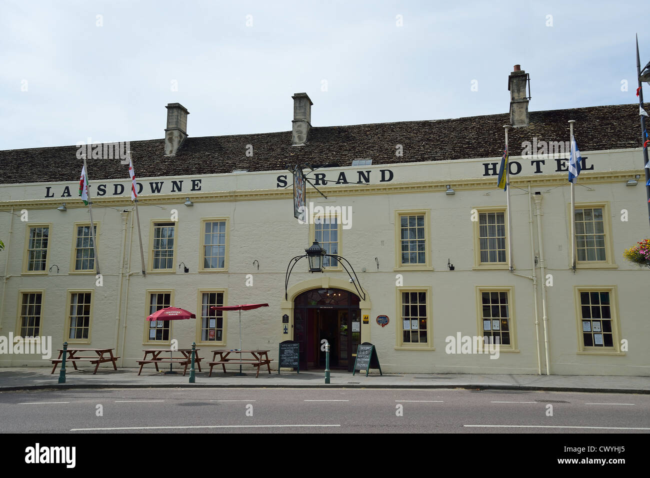 Xvi secolo Lansdowne Strand Hotel, Strand, Calne, Wiltshire, Inghilterra, Regno Unito Foto Stock