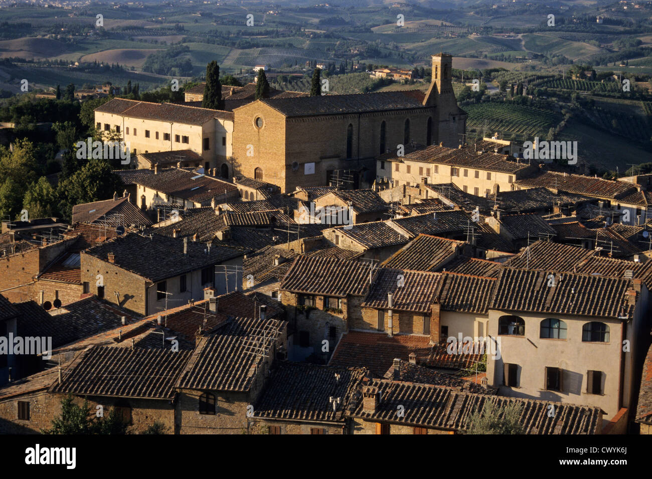 San Gimignano in Provincia di Siena, Toscana, Italia Foto Stock