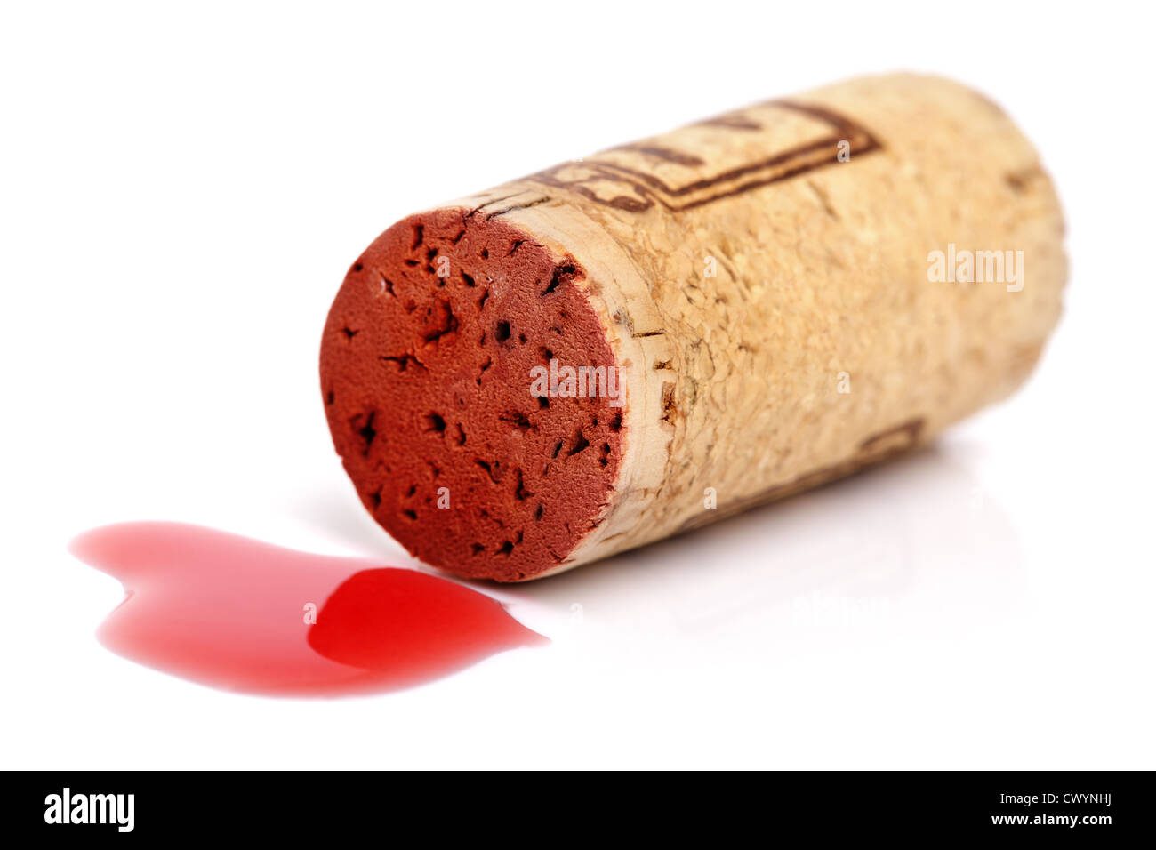 Sughero di vino rosso Foto Stock