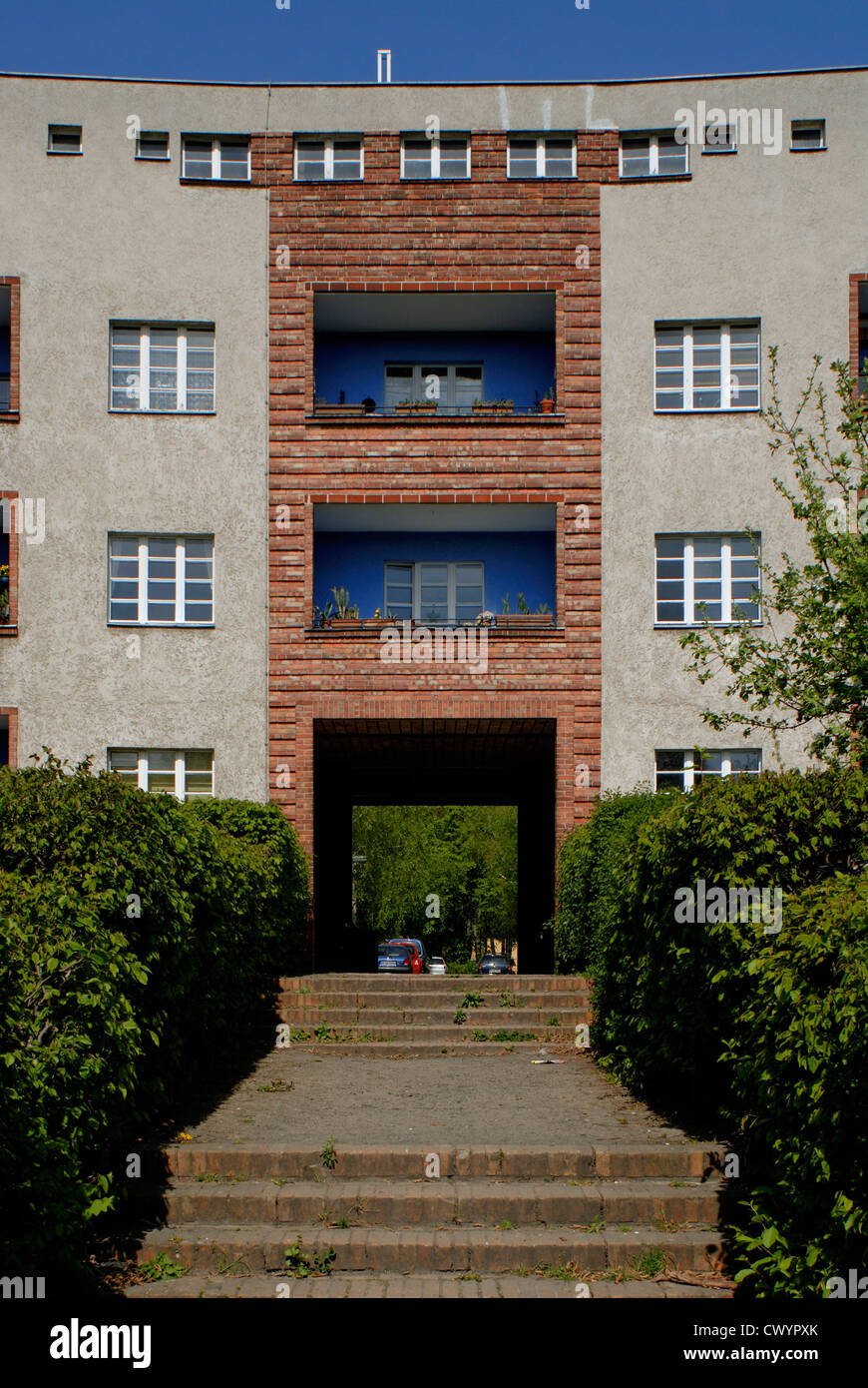 Hufeisensiedlung, Berlin-Britz, Neukoelln, Berlino, Germania, Europa Foto Stock