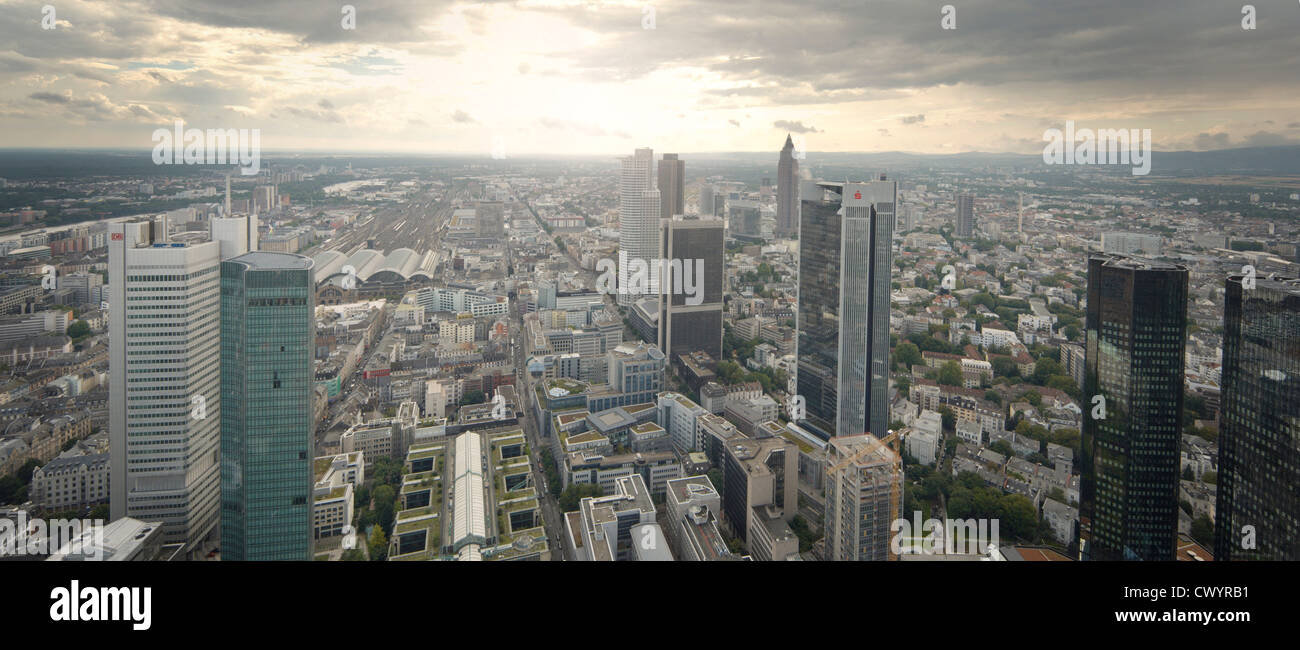 Vista sulla città, Frankfurt am Main, Hesse, Germania, Europa Foto Stock