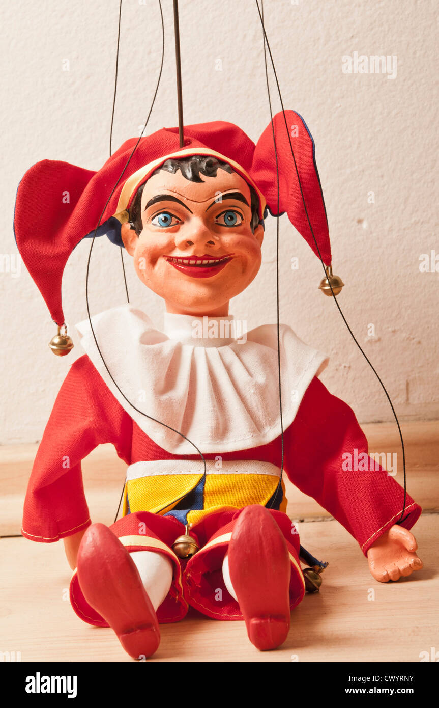 Jester o Joker marionetta Foto Stock