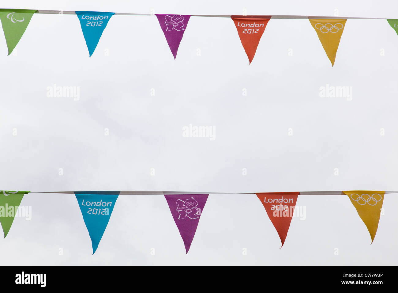 Londra 2012 Olympic flag. Foto Stock