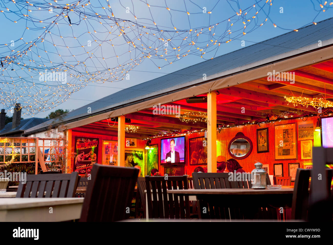 Ristorante bellissimo giardino in prima serata - clissold arms pub - tra muswell hill & East finchley - London Regno Unito Foto Stock