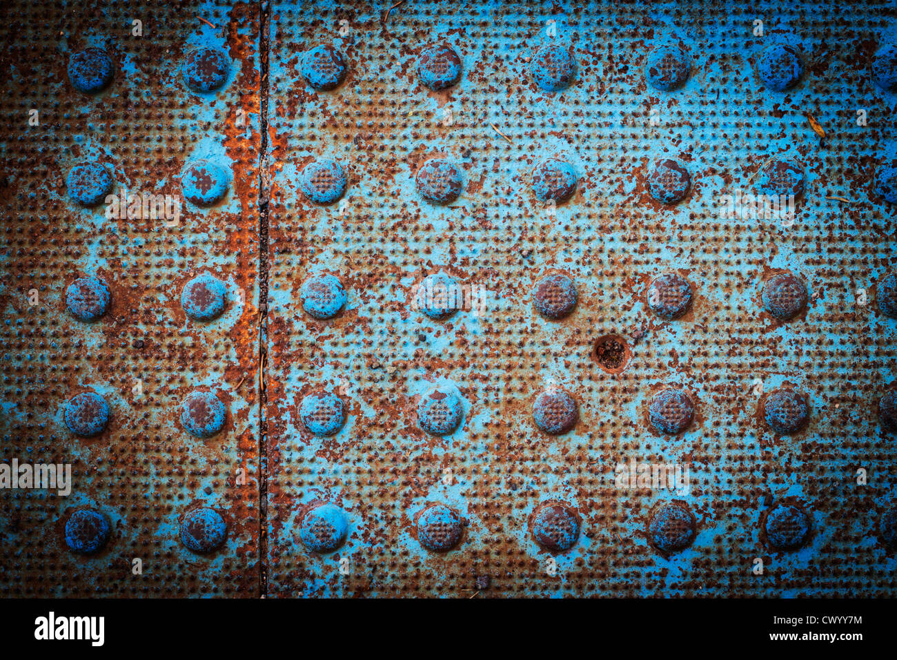 Industriali metalliche usurate sfondo. Foto Stock
