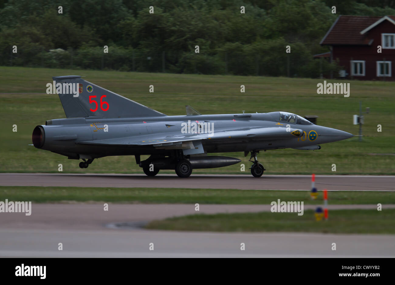 J35 draken a doppio delta dei jet da combattimento Foto Stock