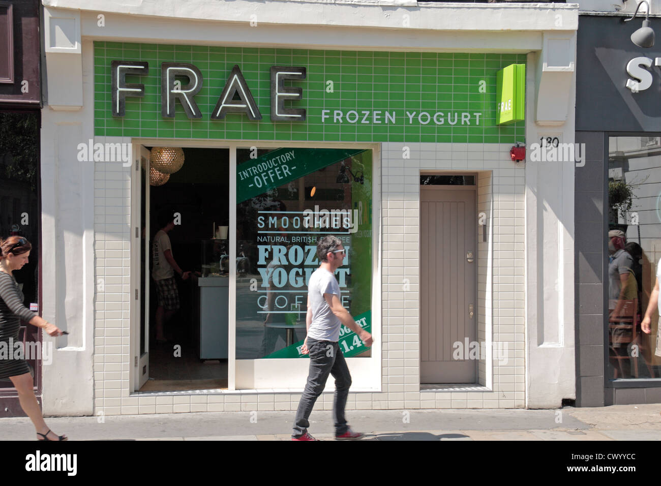 La Frae frozen yogurt store su King's Road, a Chelsea, Londra SW3, Regno Unito. Foto Stock