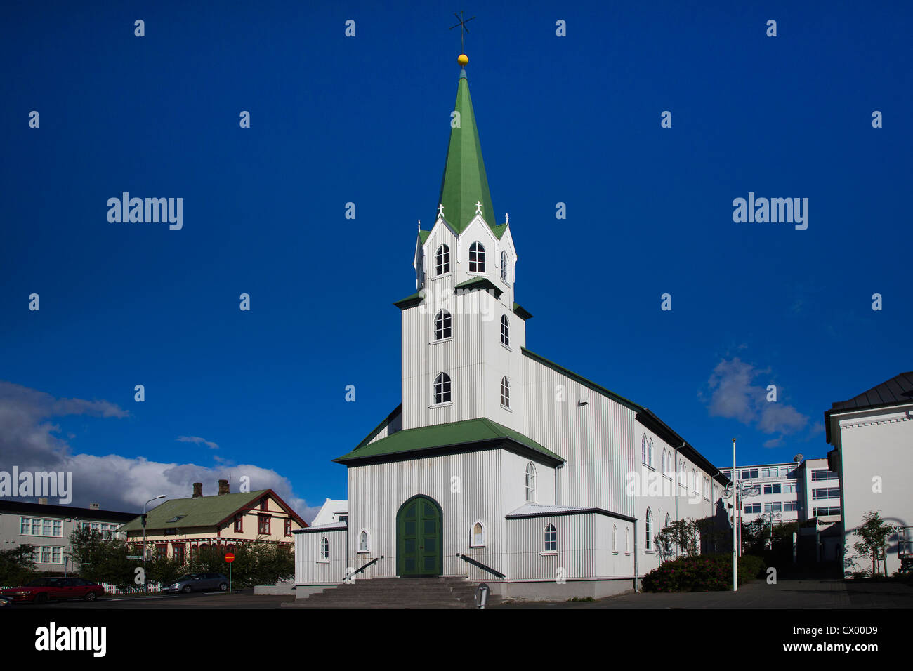 Frikirkjan Í chiesa di Reykjavik, Islanda Foto Stock