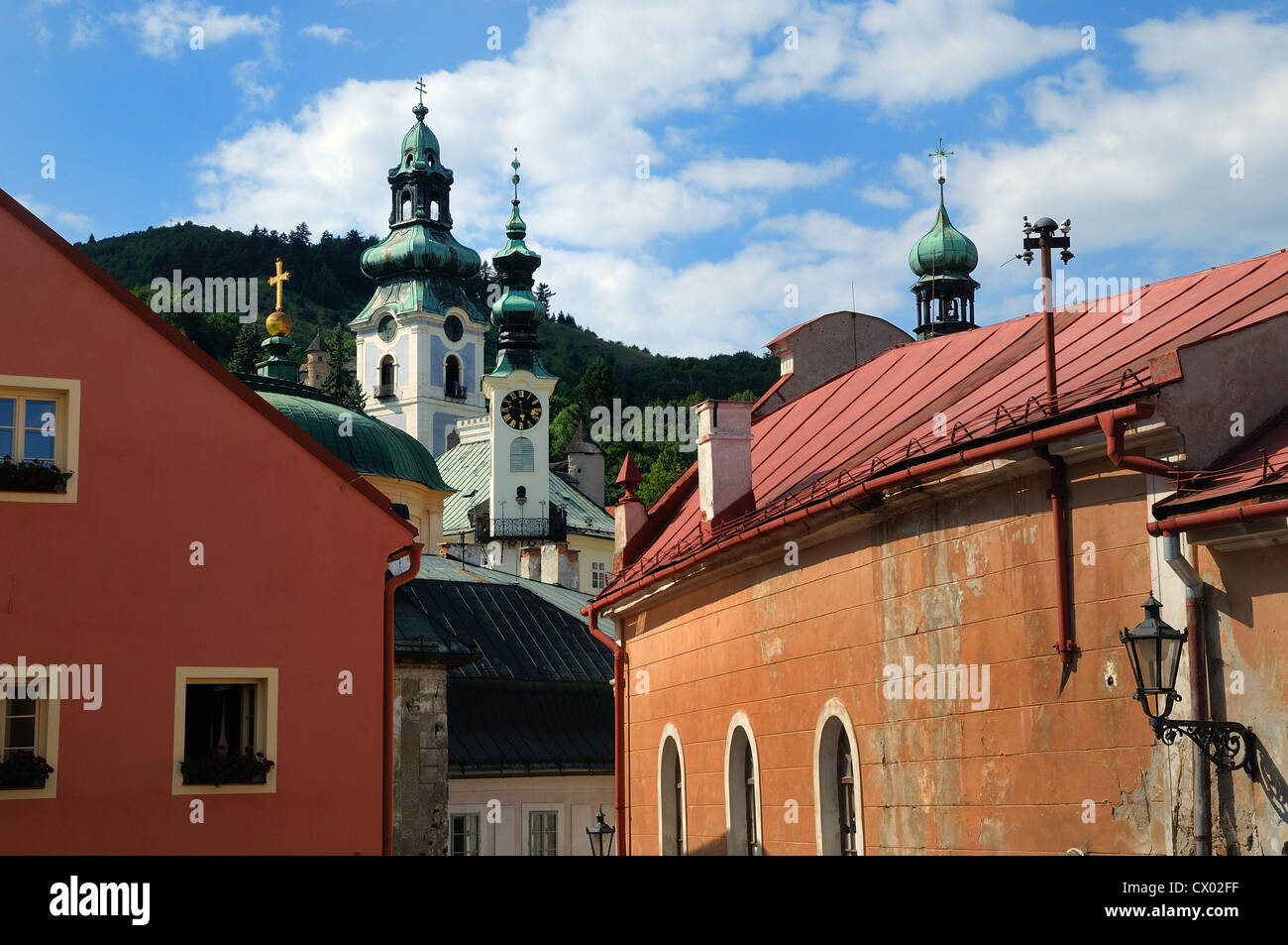 Banska Stiavnica storica città della Slovacchia in Europa Foto Stock