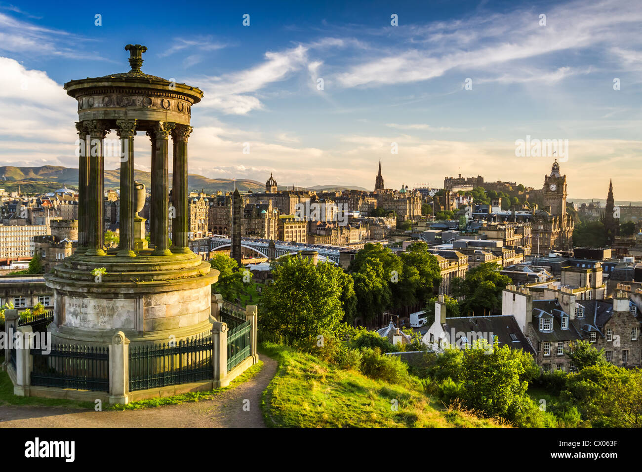 Bellissima vista della città di Edimburgo Foto Stock